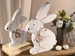 lapin de Pâques en bois en gros