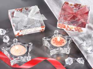 gros bougeoir de Noël pour bougie chauffe-plat