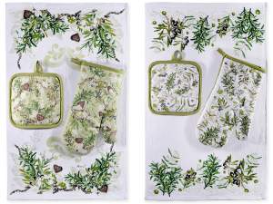 ensemble de cuisine en gros maniques serviettes
