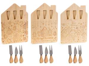 grossiste ensemble planche à découper fromage Noël