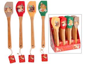 Espátula de silicona para tartas navideñas