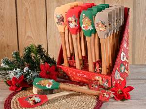 Espátula de silicona para tartas navideñas