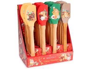 Espátula de silicona para tartas navideñas