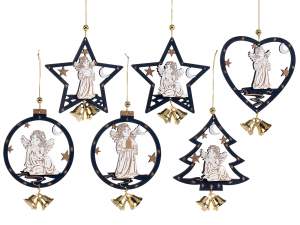 Decori stella legno espositore ingrosso