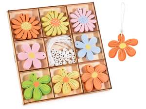 Ingrosso fiori legno appendere