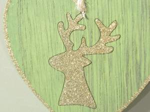 Ingrosso decorazioni natale appendere legno