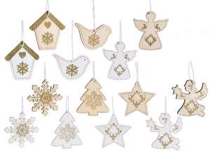 Ingrosso decoro albero fiocco angelo glitter