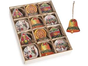Ingrosso decori legno Natale appendere