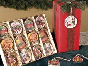 Ingrosso decori legno Natale appendere