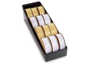 ingrosso nastri organza stampa dorata