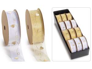ingrosso nastri organza dorati