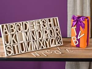 grossista lettere legno alfabeto