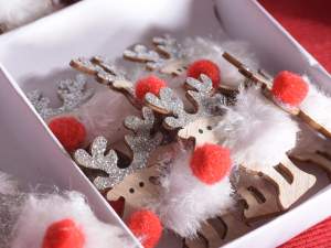 Ingrosso mollette natale naso rosso