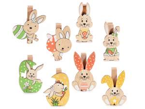 Grossista mollette legno Pasqua