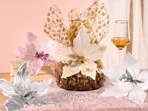 Venta al por mayor de flores de poinsettia con pur