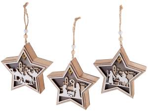 Decoración árbol de la natividad con estrellas