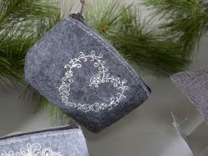 Estuche para monedas de tela de fieltro