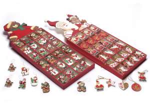 Adornos navideños adornos de madera colgantes