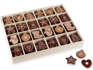 Mayorista adornos navideños de tela de doble cara