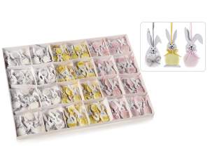Grossiste de lapins en bois colorés