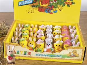 Al por mayor pollitos decorativos conejo de pascua