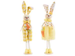 Wholesale Easter rabbits fabric wood