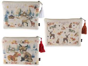 wholesale Christmas fabric clutch bag