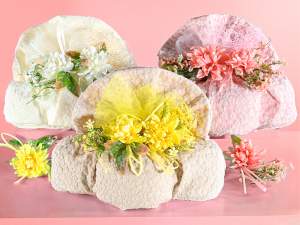 wholesale easter bag dove holder pink ecru