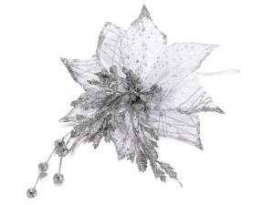 Christmas silver flower star