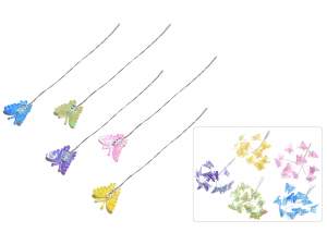 Grossista farfalle iridescenti gambo modellabile