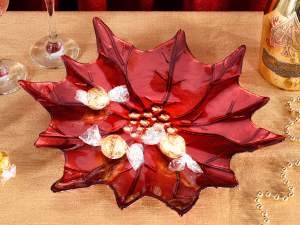 farfurie poinsettia roșie en-gros