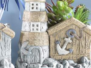 Grossisti faro porta vaso ceramica
