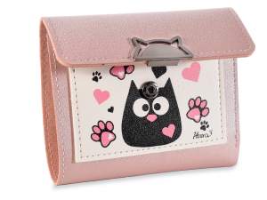 wholesale cat button wallet