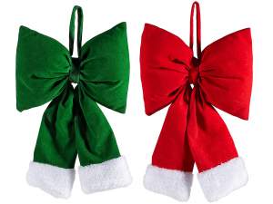 ingrosso fiocco di natale velluto