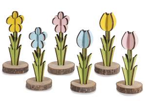 ingrosso fiori decorativi in legno