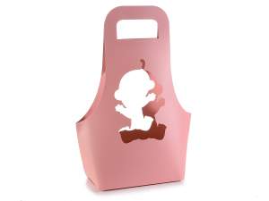 Wholesaler flower holder pink baby basket