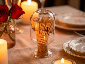 wholesale glass toothpick holders