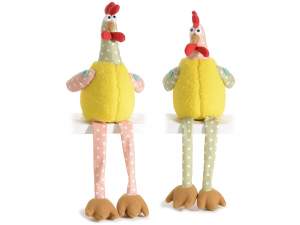 ingrosso peluche gallina gambelunghe decoro