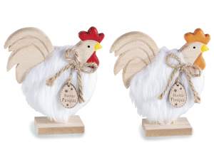 ingrosso galline legno ovetto buona pasqua