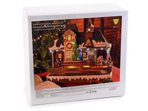 village de Noël en gros avec musique de train