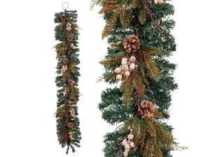wholesale christmas garlands pine cones berries