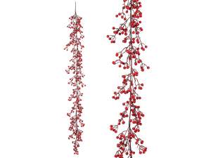 ingrosso ghirlanda natale bacche rosse