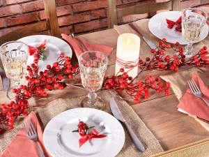 ingrosso ghirlanda natale bacche rosse