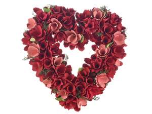 Ingrosso ghirlanda cuore rose