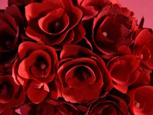 ingrosso ghirlanda a cuore rose rosse