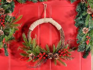 grossista ghirlanda bacche natale