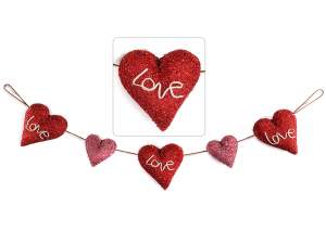 ghirlanda cuori love ingrosso san valentino