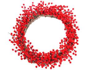 grossista ghirlanda natale bacche rosse