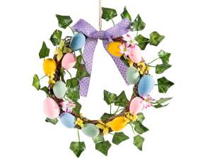ingrosso ghirlanda pasqua uova colorata