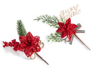 Ghirlande e fiori artificiali Natale